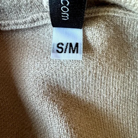 Onzie Women's Hoodie Top S/M Sand Beige Crop Long Sleeve Casual Comfy Loungewear - Picture 5 of 7